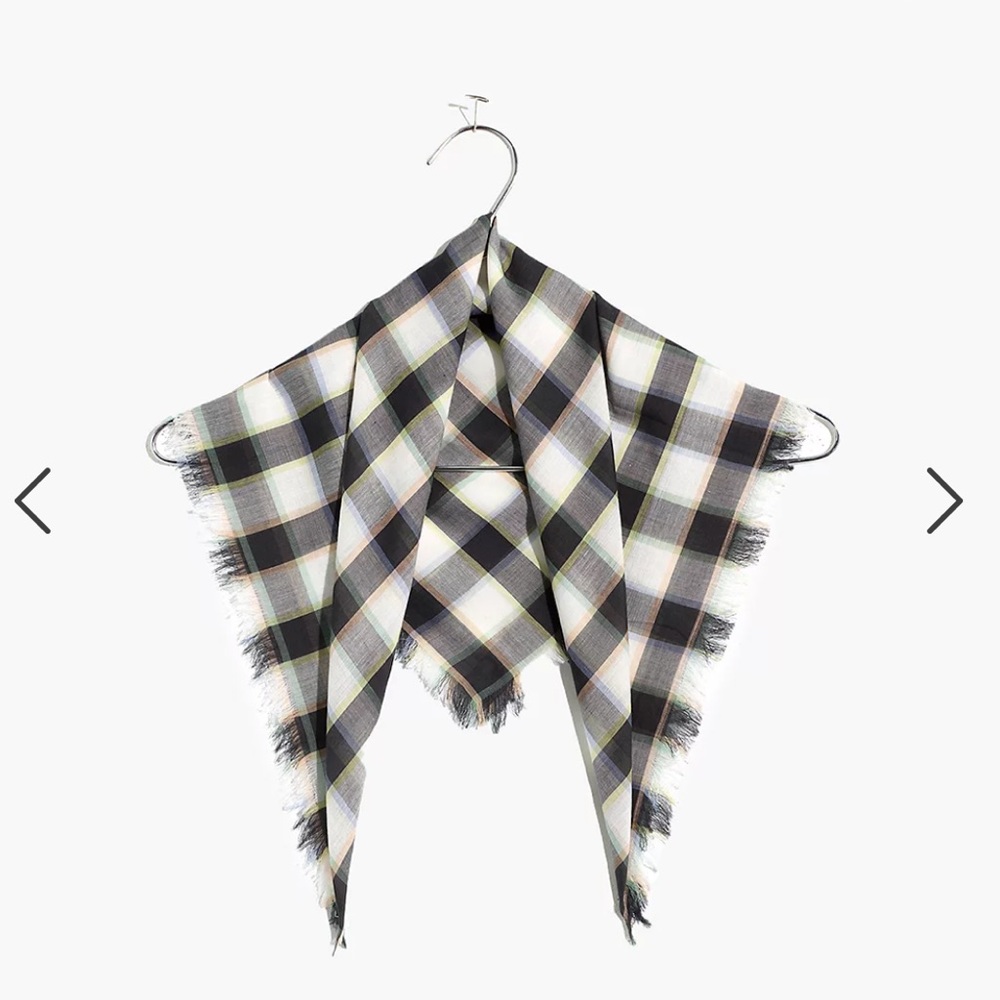 Madewell plaid fringe bandana